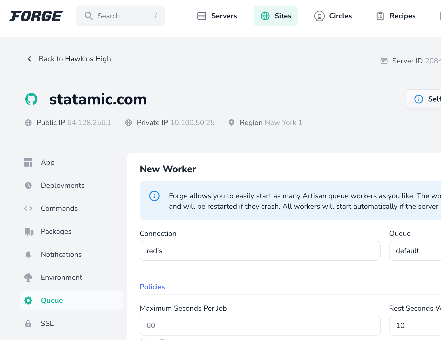 Advanced Laravel Forge features