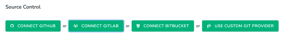 Deployment source control setup example