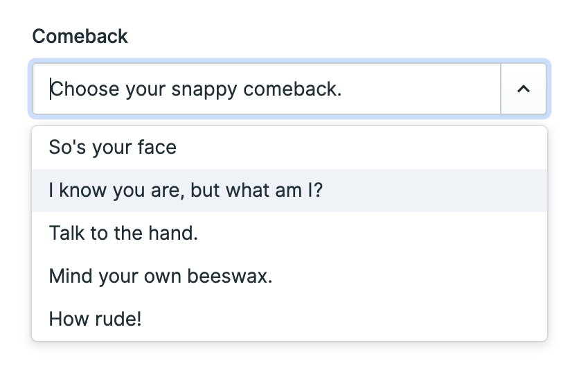 Screenshot of Select