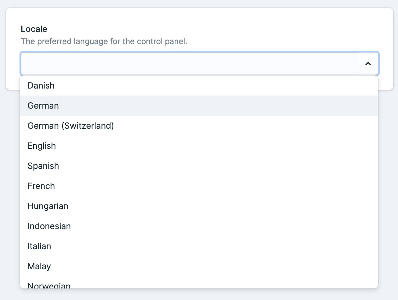 User Language Preferences