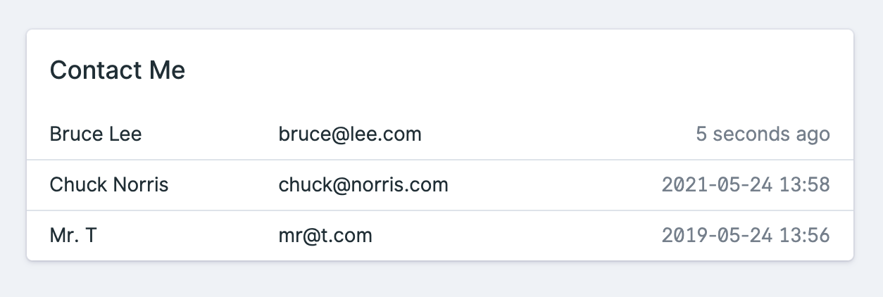 Screenshot of Form Widget